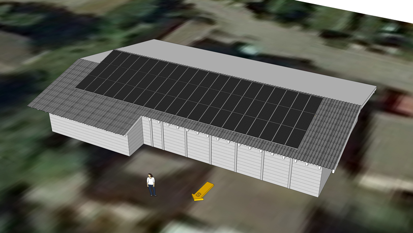 Ansicht PV-Anlage Niesenstrasse 25 